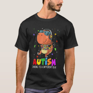 Autismus Tanzen Um Ein Anderer Takt Zu Sein Dinosa T-Shirt