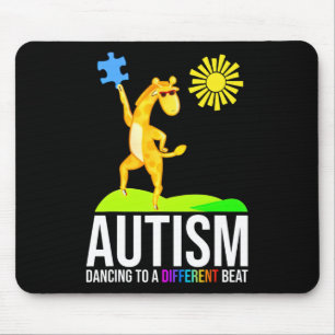 Autismus tanzt zu einer anderen Beat Fun Awareness Mousepad