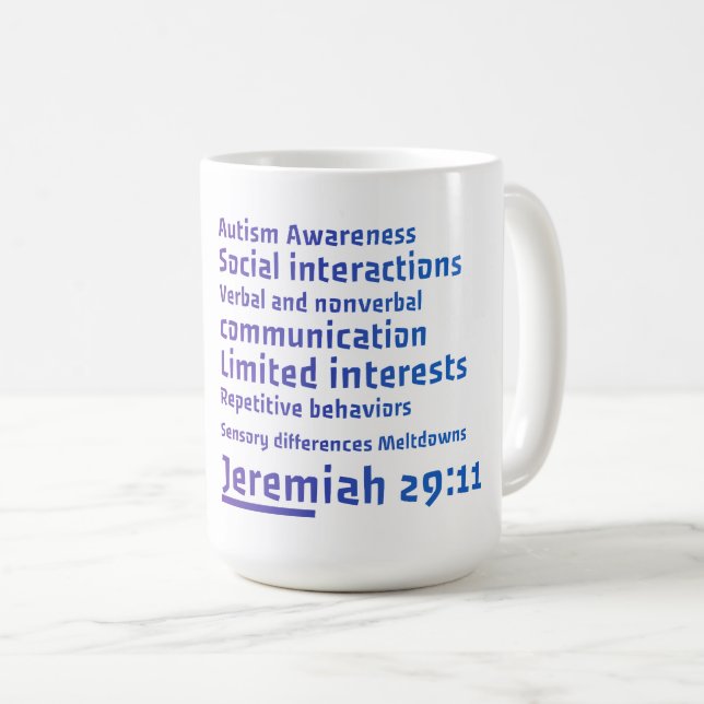 Autismus-Tasse Kaffeetasse (VorderseiteRechts)