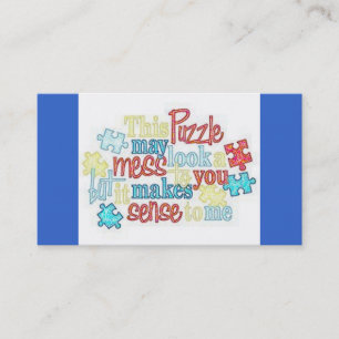 Autismus-Tatsachen-Visitenkarte Visitenkarte