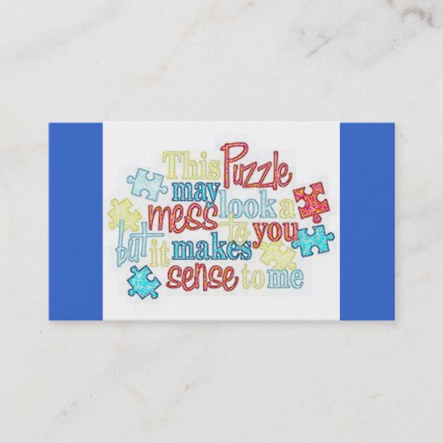 Autismus-Tatsachen-Visitenkarte Visitenkarte (Vorderseite)