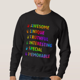 Autismus Toll Einzigartig Besonderes Autismus-Bewu Sweatshirt