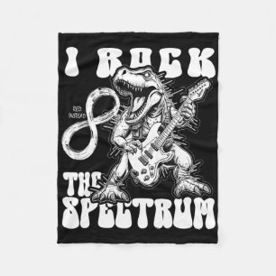 Autismus Trex Autismus Unendlichkeit I Rock the Sp Fleecedecke