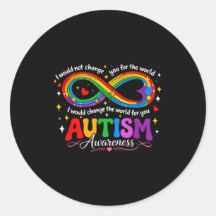 Autismus-Unendlichkeit-Bewusstseins-Mama-Regenboge Runder Aufkleber