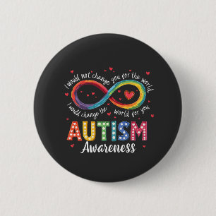 Autismus Unendlichkeit Symbol Autismus Aufklärung Button