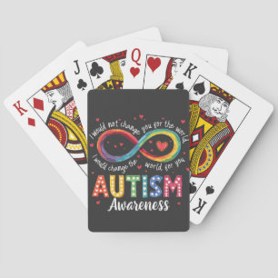 Autismus Unendlichkeit Symbol Autismus Aufklärung Spielkarten