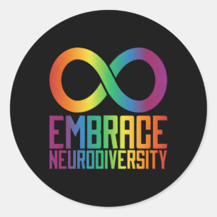Autismus Unendlichkeit Symbol Embrace Neuroversitä Runder Aufkleber