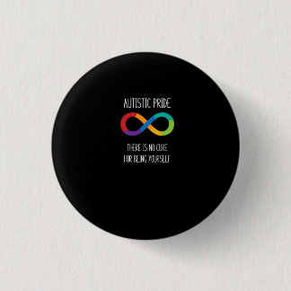 Autismus Unendlichkeit Symbol Neurovielfalt Shirt Button