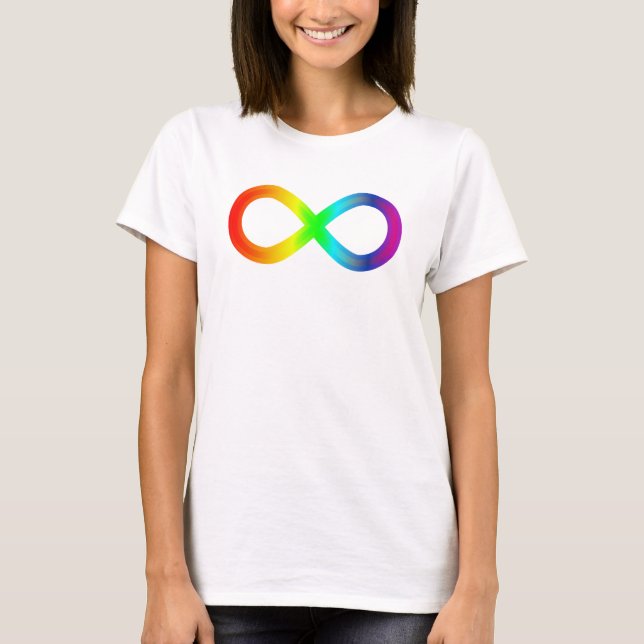 Autismus Unendlichkeit Symbol Rainbow T-Shirt (Vorderseite)