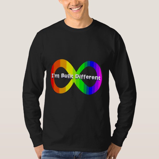 Autismus Unendlichkeit Zeichen ich baut anders T-Shirt (Vorderseite)