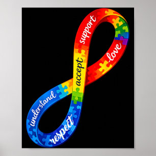 Autismus-Unendlichkeitsschleifen-Design eine Neuro Poster