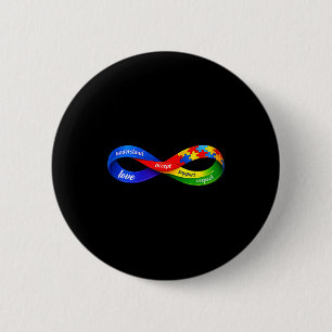Autismus-Unendlichkeitsschleifendesign Neurodivers Button