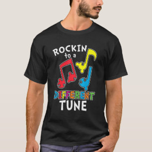 Autismus-Unendlichkeitssymbol Rockin To A Differen T-Shirt