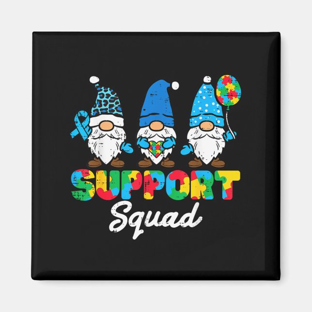 Autismus Unterstützer-Gnome Bewusstseins-Matching  Magnet (Vorne)