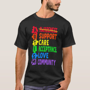 Autismus Unterstützungs Pflege Akzeptanz Liebe Aut T-Shirt