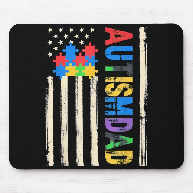 Autismus-Vater Autismus-Bewusstsein Puzzle-Teile U Mousepad (Vorne)