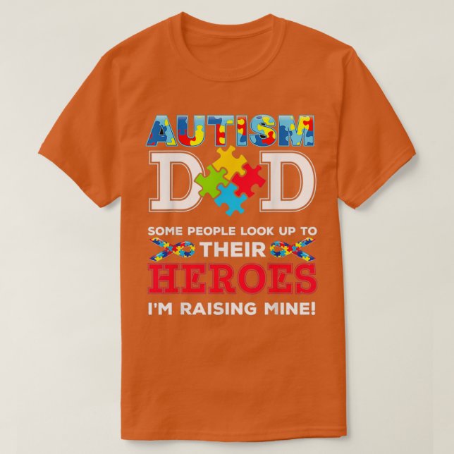 Autismus Vater Mein Sohn ist mein Hero Autismus Be T-Shirt (Design vorne)