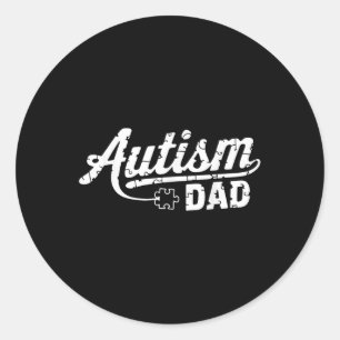 Autismus Vater Puzzle Piece Sensibilisierung Monat Runder Aufkleber