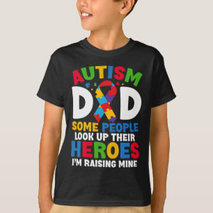 Autismus Vater Puzzle Ribbon Proud Son Hero Autism T-Shirt