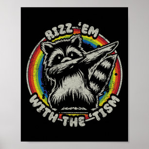 Autismus Vintage Rizz Em mit dem Tism Meme Autisti Poster