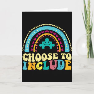 Autismus Wählt Einschließen Retro Bewusst Groovy F Karte