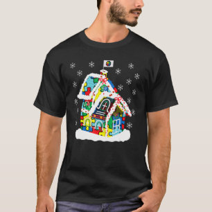 Autismus Weihnachts-Lebkuchen Haus ASD Puzzle Piec T-Shirt