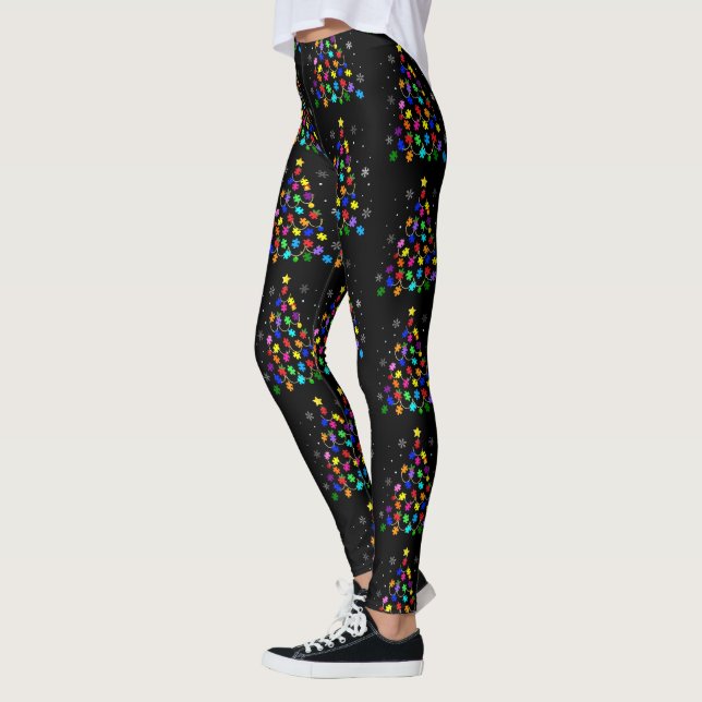Autismus Weihnachtsbaum Leggings (Links)