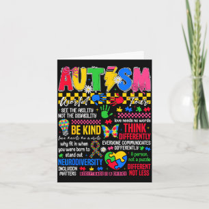 Autismus-Welttour Autismus-Bewusstseinstag-Puzzle Karte