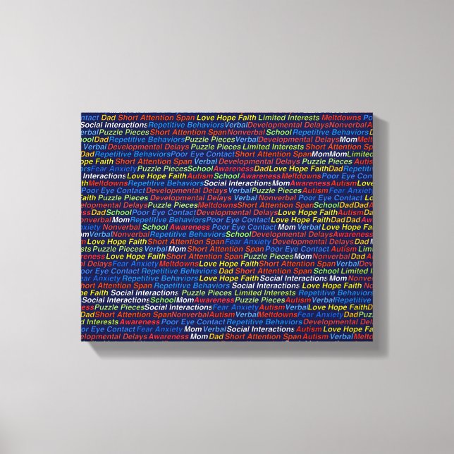Autismus Wrapped Canvas (Glanz) Leinwanddruck (Vorderseite)