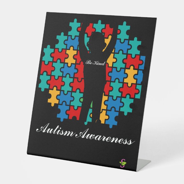 Autismus-Zeichen   Sockelschild (Vorderseite)