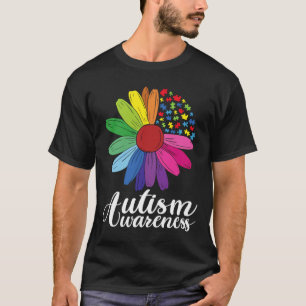 Autismus Zitat Blumenautismus Bewusstsein Daisy Bl T-Shirt