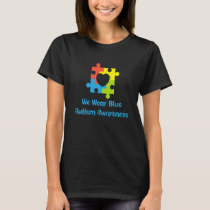 Autismus-Zitat Wir tragen Blau Autismus-Bewusstsei T-Shirt