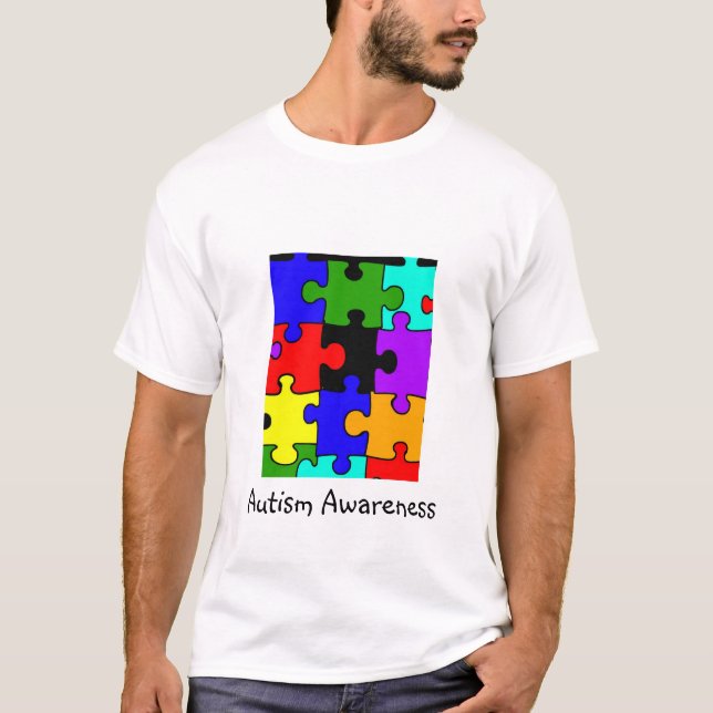 Autismuspuzzlespiel, Autismus-Bewusstsein T-Shirt (Vorderseite)