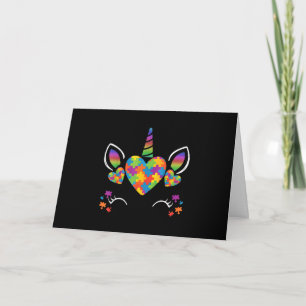 Autist   Süßes Einhorn Autismus-Bewusstsein Puzzle Karte