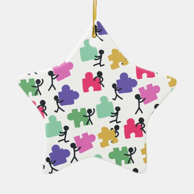 Autisten Keramik Ornament (Vorne)