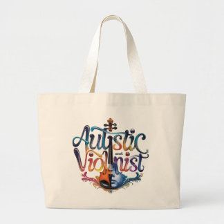autistic and violinist jumbo stoffbeutel