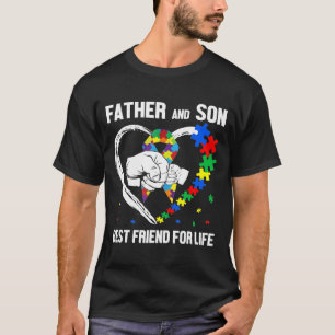 Autistic Awareness Pater and Son Best Friends for T-Shirt