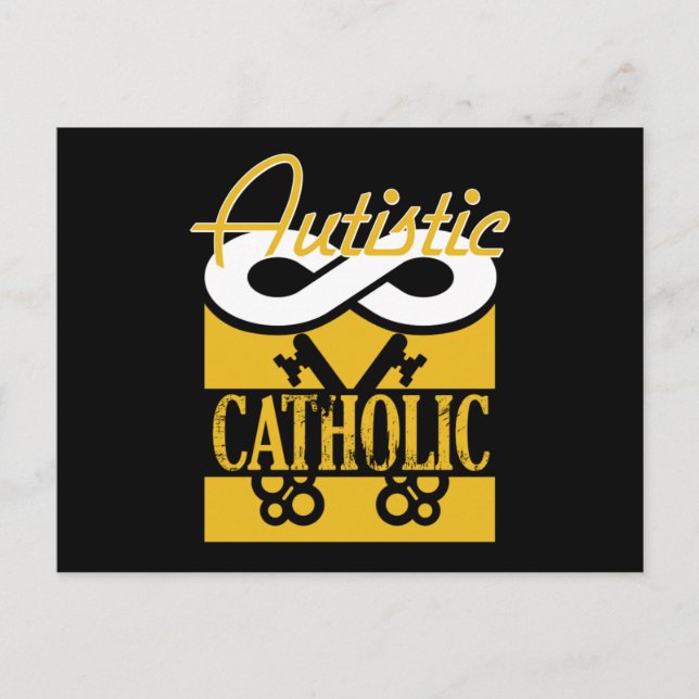 Autistic Catholic God Religion Prayer Autism Gift Postkarte (Vorderseite)