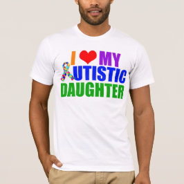 Autistic Daughter Proud Autismus Vater T-Shirt