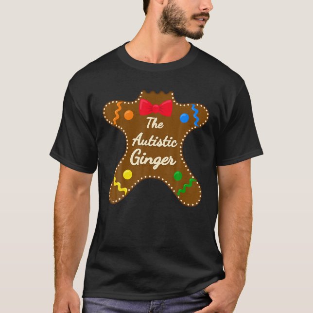 Autistic Ginger Autism Gingerbread Family Matching T-Shirt (Vorderseite)