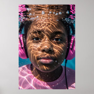 Autistic Girl Sensory Journey Awareness Poster