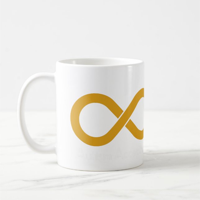 Autistic Gold Infinity Tasse (Links)