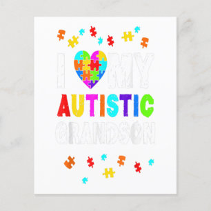 Autistic Grandson Autismus Awareness Autistic Gift Flyer