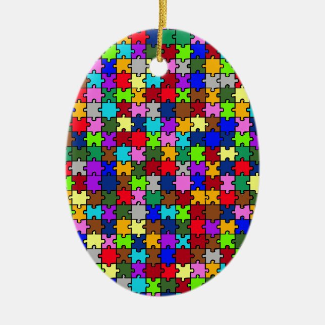 Autistic Jigsaw Keramikornament (Vorne)