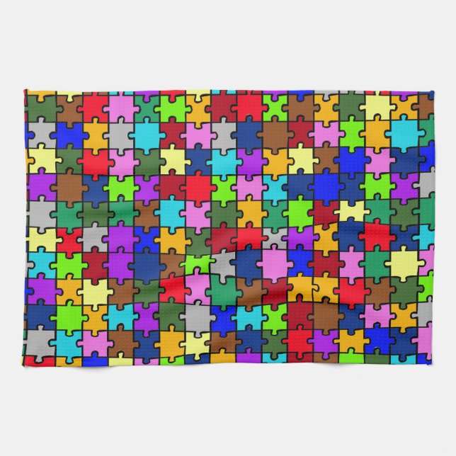Autistic Jigsaw Küchentuch (Horizontal)