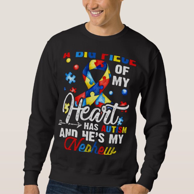 Autistic Nephew Autism Awareness Month For Kids Bo Sweatshirt (Vorderseite)