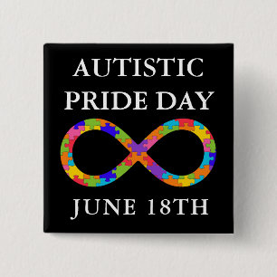 Autistic Pride Day 18. Juni Sensibilisierungsknöpf Button
