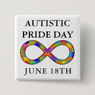 Autistic Pride Day 18. Juni Sensibilisierungsknöpf Button