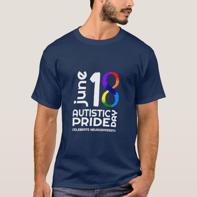 Autistic Pride T-Shirt Blue (Vorderseite)