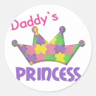 Autistic Princess 3 AUTISM Runder Aufkleber